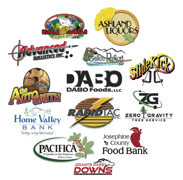 Logo development examples graphic design by Flying Toad Graphics